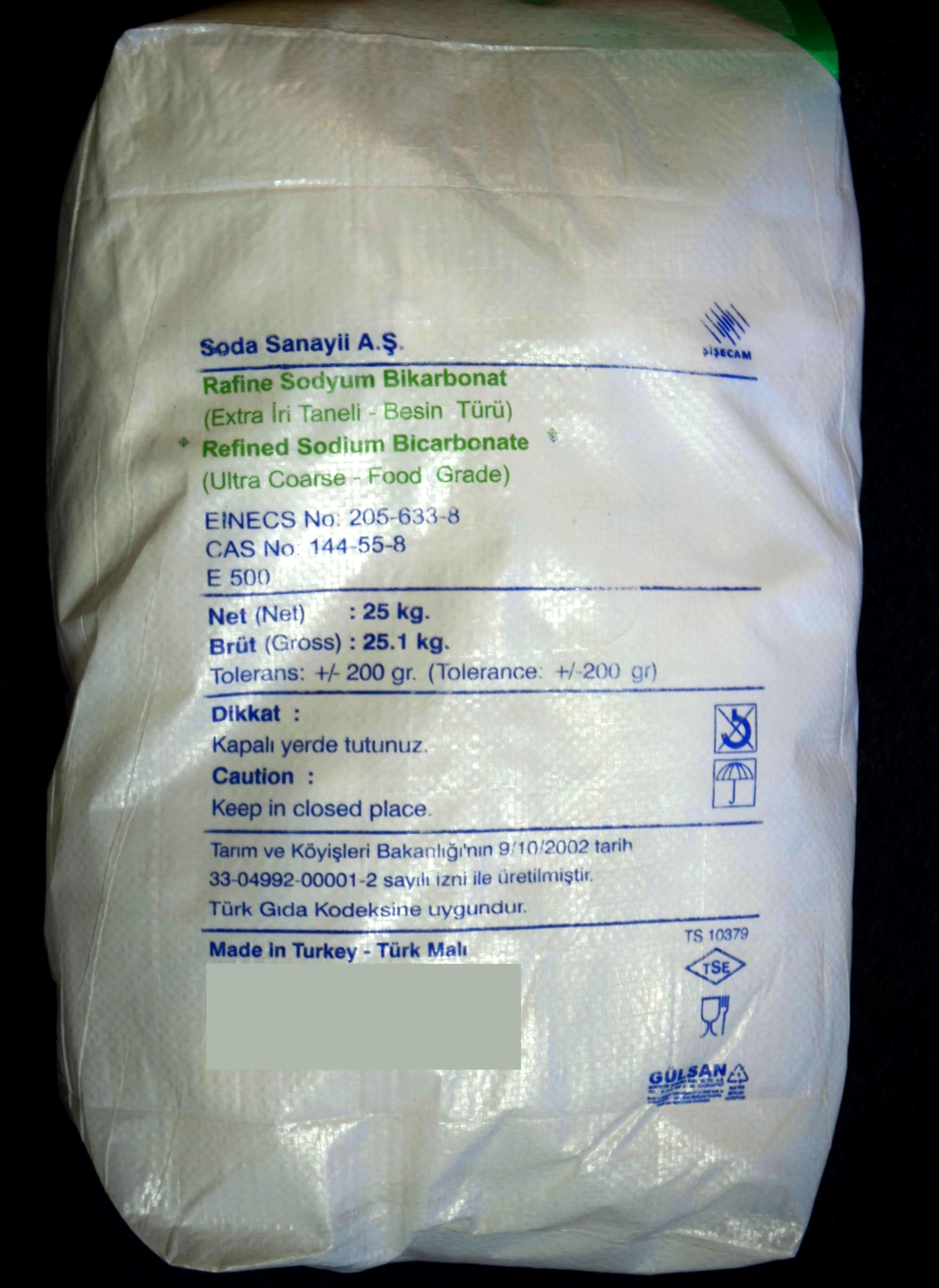 15002 - Sodium Bicarbonate Ultra Coarse Soda