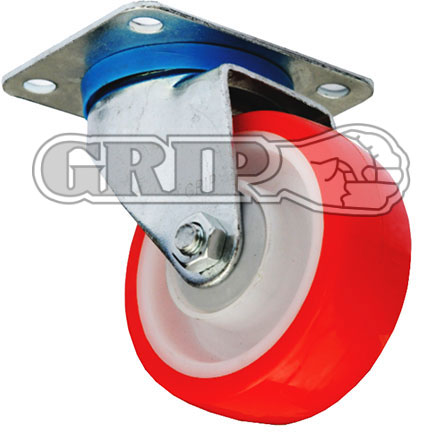 41989 - Grip 100mm150kg  Polyurethane Wheel Castor Swivel Plate