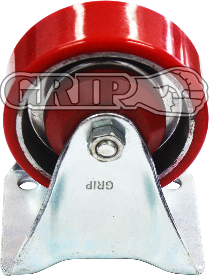 41997 - Grip 125mm 250kg Polyurethane on Aluminium Wheel Castor Fixed Plate