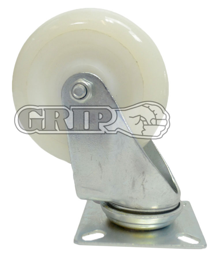 43008 - Grip 70mm 70kg White Nylon Wheel Castor Swivel Plate