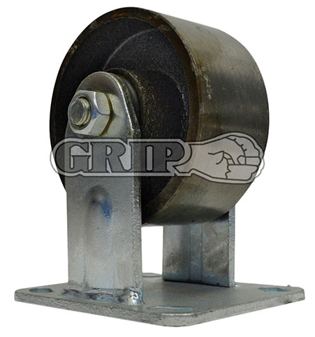 43021 - Grip 102mm 300Kg Cast Iron Wheel Castor Fixed Plate
