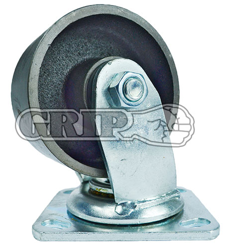 43022 - Grip 102mm 300Kg Cast Iron Wheel Castor Swivel Plate