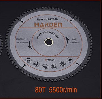 612048- Harden 254mm 80Tooth TCT Saw Blade for Wood