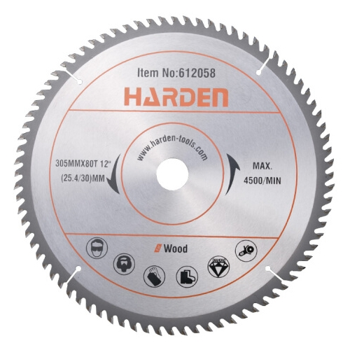 612058- Harden 305mm 80 Tooth TCT Blade- wood