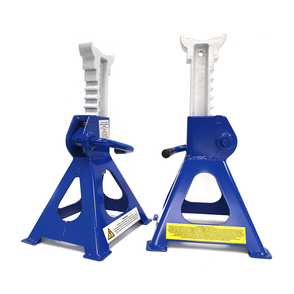 A19036 AuzGrip Industrial 2000kg Ratchet Type Vehicle Support Stands