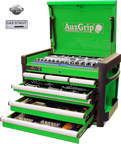 A76032 AuzGrip 301 Pc Metric/SAE Tool Kit With Chest Cabinet