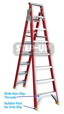 ST11107 - 2.3-4.5m Fibreglass Dual Purpose Ladder