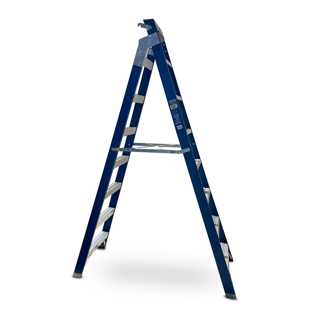 STFDPL-8 - 150kg Industrial 2.4-4.5m Fiberglass Dual Purpose Ladder