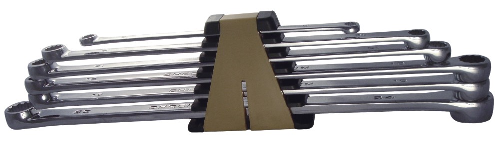 A88000 - 6 Pc Extra Long Flat Type Box End Spanner Set Metric
