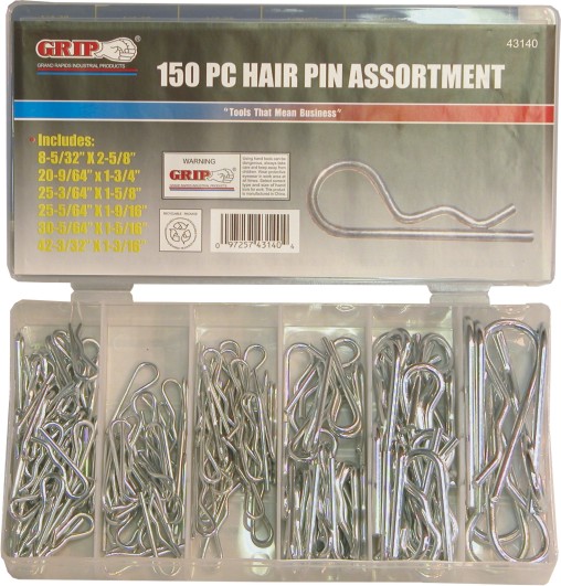 43140 - Hair Pin Assortment (R-Clips) SAE