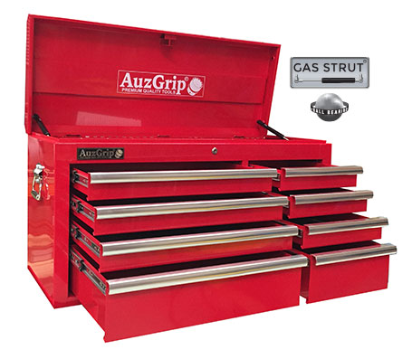A00025 - Auzgrip Industrial 8 Drawer 42" Heavy Duty Chest Cabinet  Red