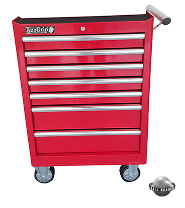 A00061 - 7 Drawer Roller Cabinet Red