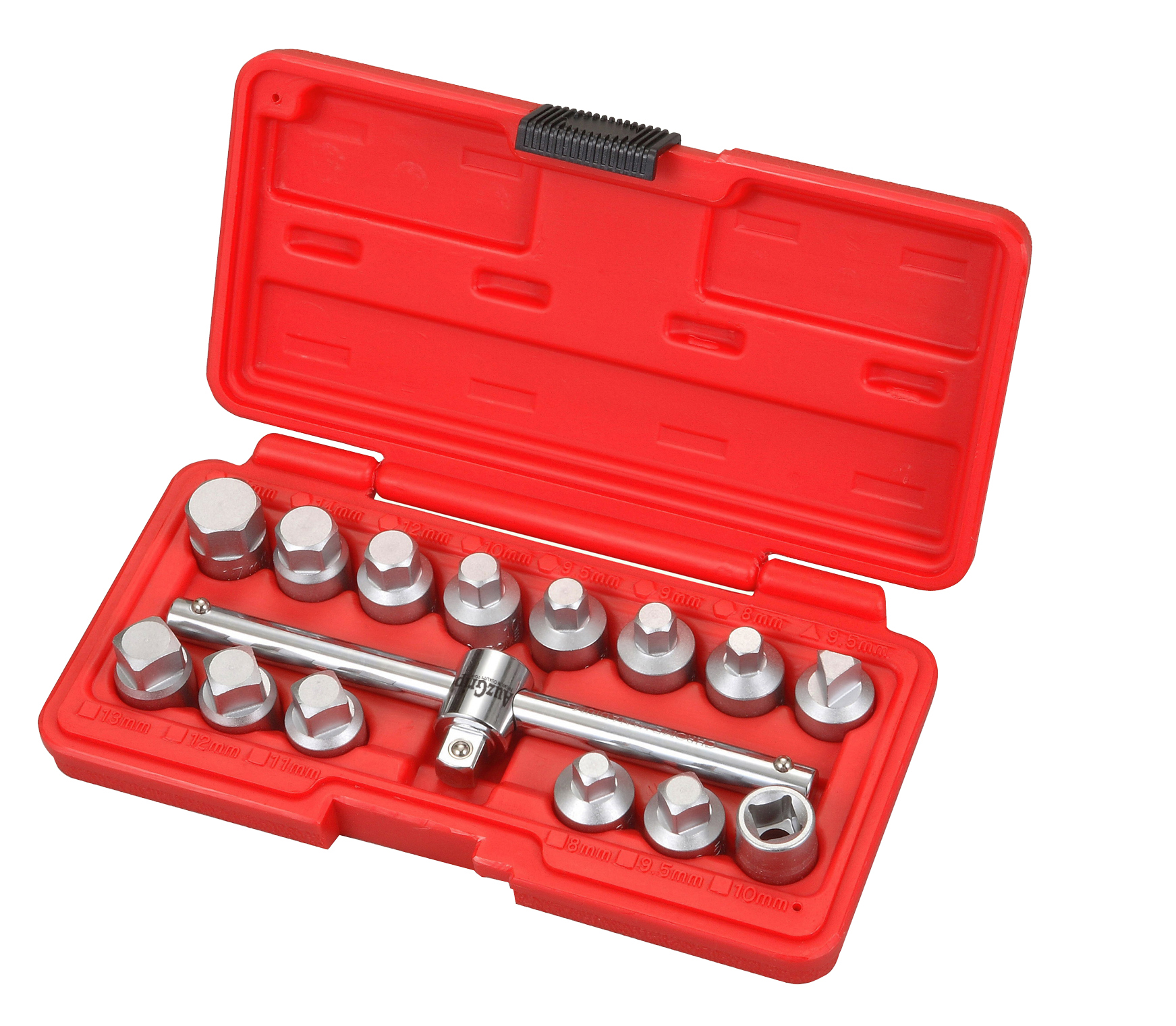 A16235 - 15 Pc 3/8" Sq. Dr. Oil Drain Plug Key Set