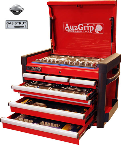 A76021 AuzGrip 258 Pc Metric Tool Kit With Chest Cabinet