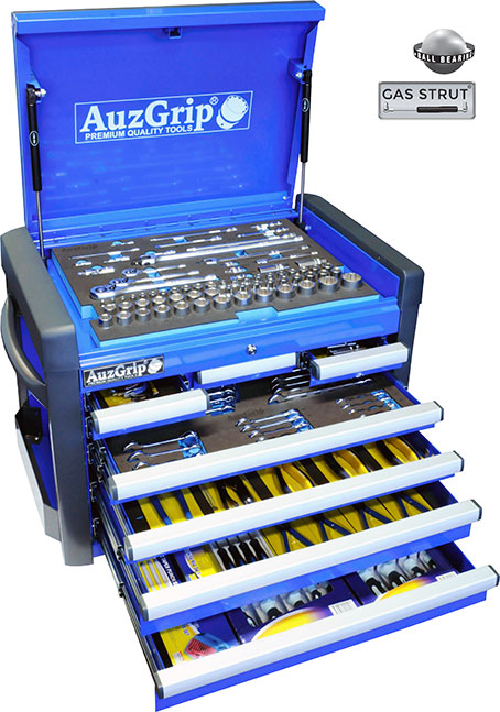 A76022 AuzGrip 258 Pc Metric Tool Kit With Chest Cabinet