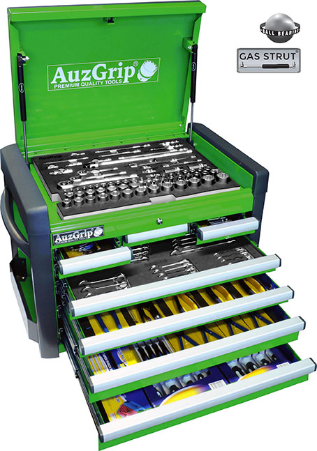 A76024 AuzGrip 258 Pc Metric Tool Kit With Chest Cabinet