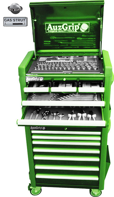 A76028 AuzGrip 259 Pc Metric Tool Chest and Roller Cabinet