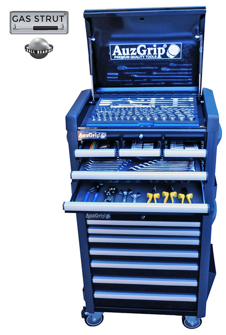 A76026 AuzGrip 259 Pc Metric Tool Chest and Roller Cabinet