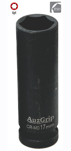 A84567 - 1/2" Dr. 6Pt Thin Wall Deep Impact Socket 17mm