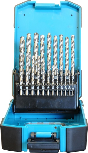 IN0101 - 21 Pc Drill Bits Set HSS M2 Imperial